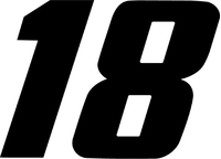 18 Race Number Decal / Sticker g