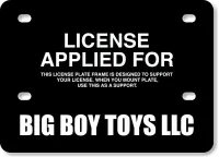 7.5x5.375 Inch 2 Color Black Motorcycle Backer License Plates 0.055 Inch Thick