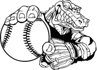 Baseball Gators Mascot Decal / Sticker