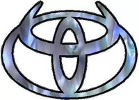 Blue Abalone Toyota Horns Decal / Sticker