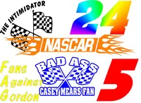 Custom NASCAR Decals and NASCAR Stickers. Any Size & Color