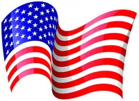 Waving American Flag Decal / Sticker 28
