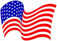 Waving American Flag Decal / Sticker 29