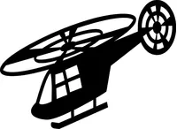 Helicopter Decal / Sticker 02