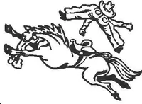 Buckin' Bronco Decal / Sticker 02