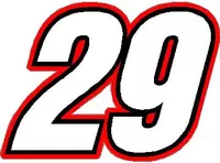 29 Race Number Switzerland Inserant Font Decal / Sticker