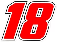 18 Race Number Decal / Sticker d