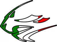 Aprilia Lion Head Italian Flag Decal / Sticker 33