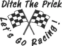 Ditch The Prick Let's go Racin'  Decal / Sticker