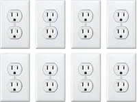 Fake Wall Outlet Prank Decal / Sticker LARGE pack of 8