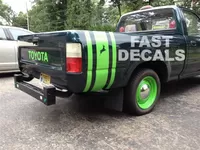 Custom Printed Lime Green Reflective Toyota Decal Sticker