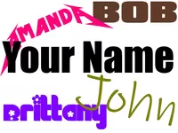 Custom Name Decals and Stickers - Any Size and Color