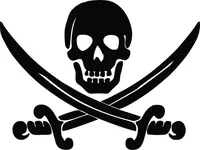 Jolly Roger Flag Decal / Sticker 26