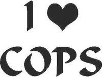 I Love (heart) Cops Decal / Sticker