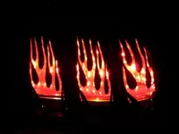 Flaming Tail Light Covers for 99-04 Mustang