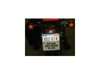 White Aluminum MOTORCYCLE License Plate