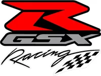 Black, Red and Silver GSXR Racing Decal / Sticker