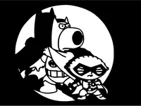 Brian and Stewie Griffin Batman and Robin Decal / Sticker 03