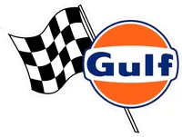 Checkered Flag Gulf Decal / Sticker 09