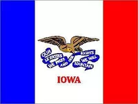 Iowa Flag Decal / Sticker 01