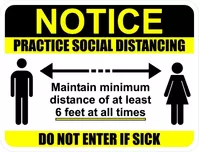 Practice Social Distancing Decal / Sticker 01