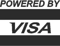 Powered By Visa Decal / Sticker