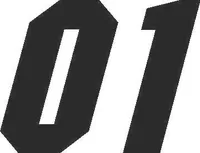 01 Race Number Motor Font Decal / Sticker