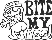 Bite My Ass Decal / Sticker 01