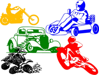 Vehicle Outline Decals and Stickers