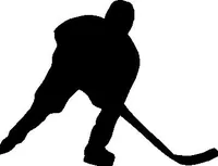 Hockey Player Decal / Sticker 03