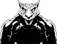 Wrestling Jaguars Mascot Decal / Sticker