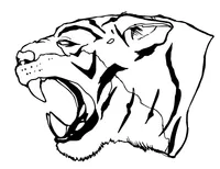 Tigers Head Mascot Decal / Sticker