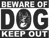 Beware Of Dog - Keep Out Decal / Sticker