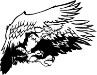 Hawks / Falcons Mascot Decal / Sticker