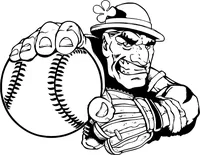 Fighting Irish Baseball Mascot Decal / Sticker