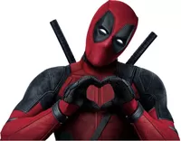 Funny Deadpool Heart Decal / Sticker 14