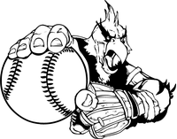 Baseball Cardinals Mascot Decal / Sticker