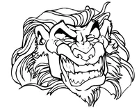 Lions Head Mascot Decal / Sticker