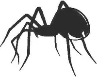 Black Widow Spider Decal / Sticker 04