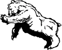 Bear Scratching Mascot Decal / Sticker