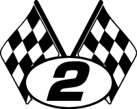 2 Checkered Flags Decal / Sticker