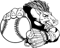 Baseball Horse Mascot Decal / Sticker