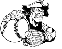 Patriots Baseball Mascot Decal / Sticker