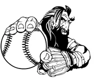 Titans Baseball Mascot Decal / Sticker