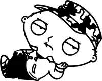 Stewie Griffin Decal / Sticker 04