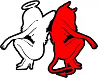 Angel and Devil Decal / Sticker 02