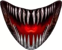 Scary Teeth and Mouth Decal / Sticker