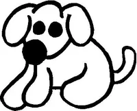 Dog Stick Figure Decal / Sticker 03