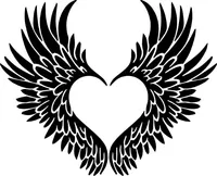 Heart Wings Decal / Sticker 08