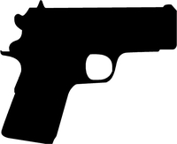 1911 Compact Gun Decal / Sticker